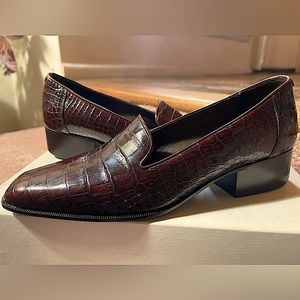 Cole Hahn *genuine* CROCODILE Loafers 6B